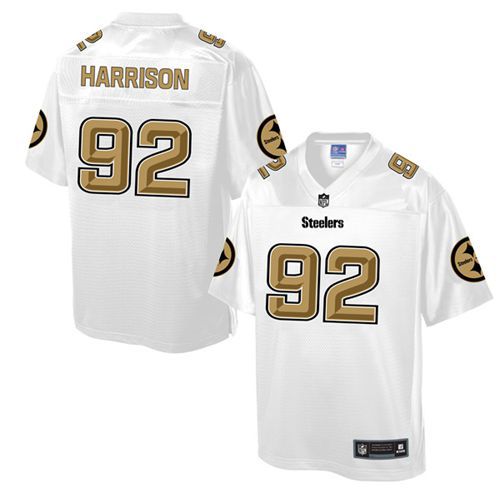 Men's Game James Harrison Nike Jersey White - #92 Pro Line Fashion NFL Pittsburgh Steelers